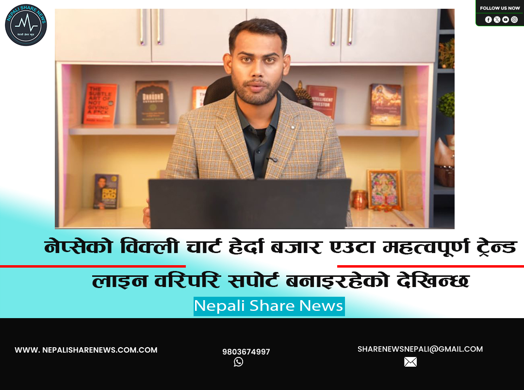 साप्ताहिक बजार विश्लेषणः विक्ली क्यान्डल विश्लेषणसहित(भिडियो)