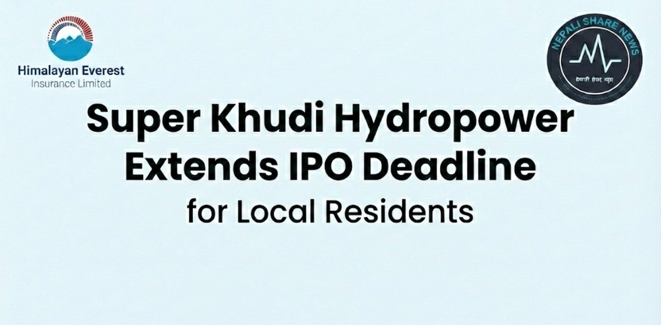 सुपर खुदी हाइड्रोपावरको आईपीओ भर्ने म्याद थपियो
